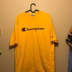 Champion yellow tee